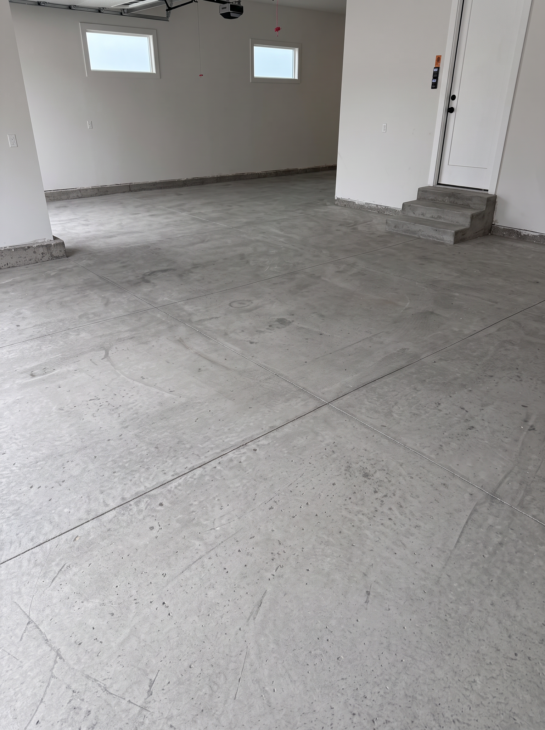 Illustrative reconstruction of the same garage before coating